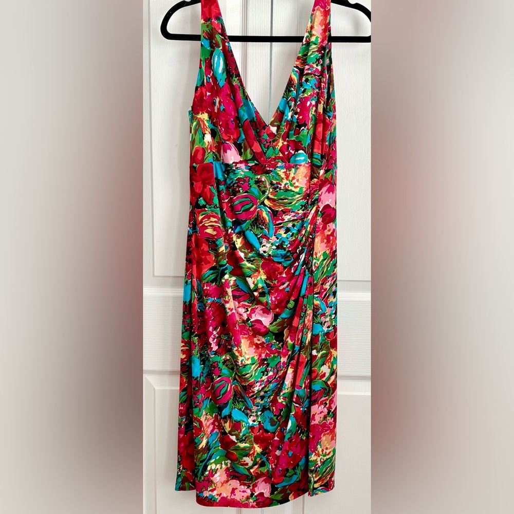 Lauren Ralph Lauren Dress, multicolored vibrant floral, size 12